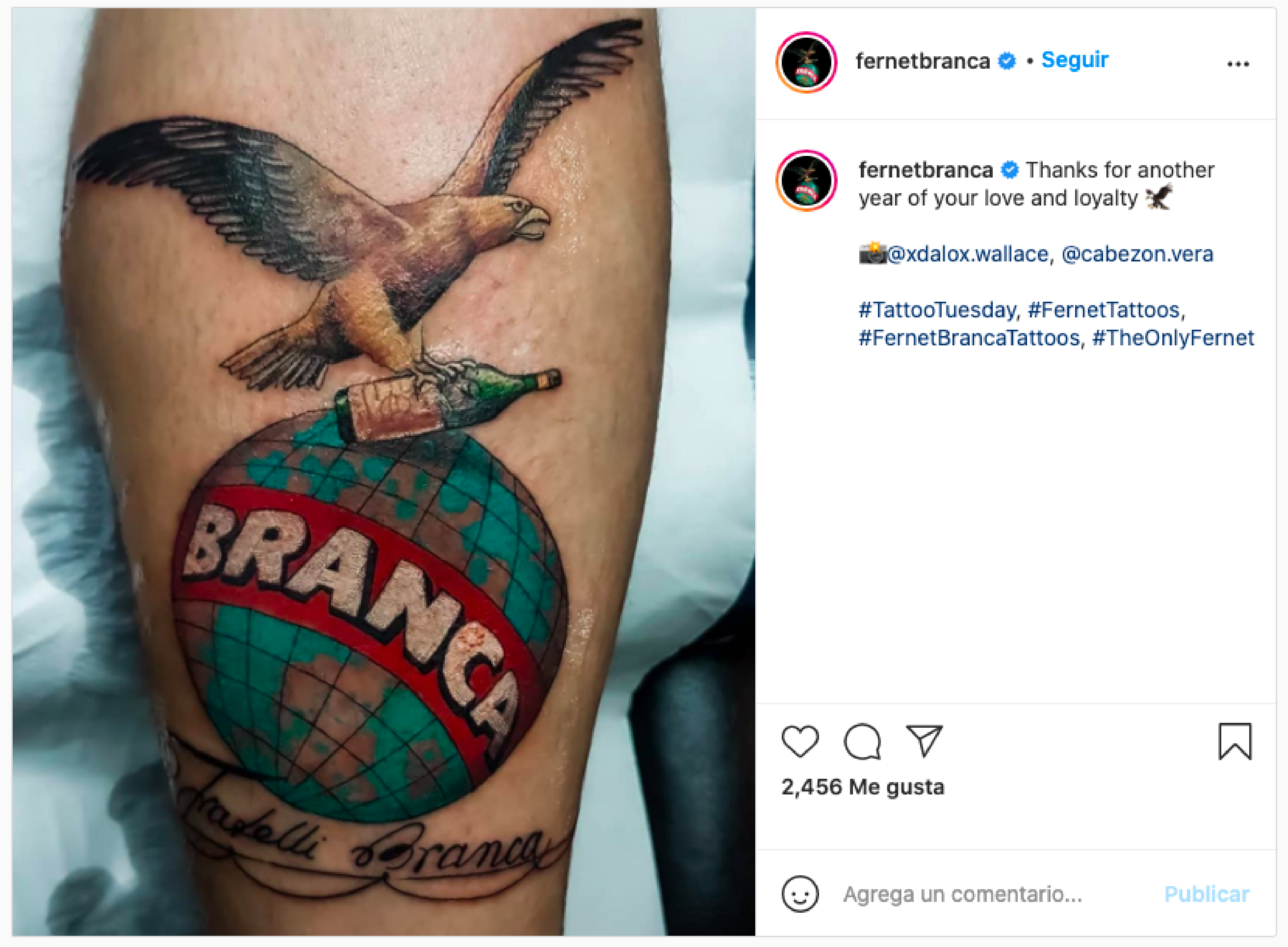 El hombre que se tatuó el logo del Fernet Branca - Aldiome Misiones